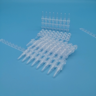 투명한 0.2 Ml PCR는 8 단접관 소개 분자 생물학 반응 스트립 튜브를 관을 답니다