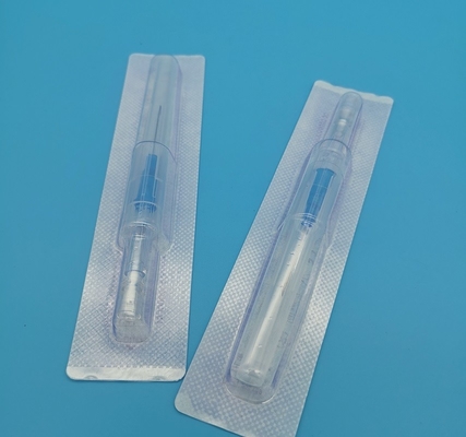 일회용 IV 캐누라 카테터 Satefy 타입 가이프 22G 딥 블루 CE ISO13485